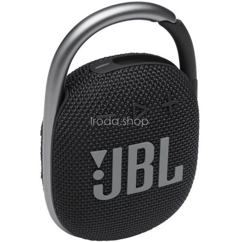 Bluetooth hordozható hangszóró, 5W, v5.1, felakasztható, vízálló, JBL Clip 4, fekete