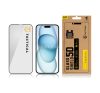 Apple iPhone 15 / 16, Kijelzővédő fólia, ütésálló fólia (az íves részre is!), Tempered Glass (edzett üveg), Full Glue, Tactical Glass Shield 5D, fekete