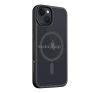 Apple iPhone 13, Műanyag hátlap védőtok + szilikon keret, közepesen ütésálló, Magsafe kompatibilis, Tactical MagForce Hyperstealth, áttetsző/szürke