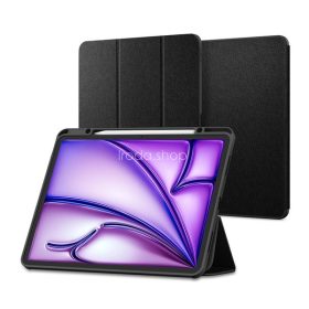   Apple iPad Air 13 (2024 / 2025), mappa tok, Smart Case, Spigen Urban Fit, fekete