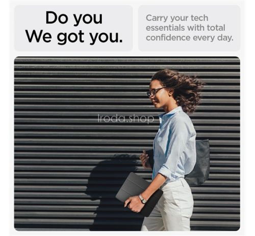 Apple iPad Air 13 (2024 / 2025), mappa tok, Smart Case, Spigen Urban Fit, fekete