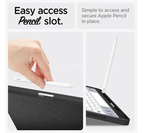 Apple iPad Air 13 (2024 / 2025), mappa tok, Smart Case, Spigen Urban Fit, fekete