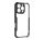 Apple iPhone 16 Pro, Szilikon tok, közepesen ütésálló, légpárnás sarok, Tactical Quantum Stealth, átlátszó/fekete