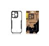 Apple iPhone 16 Pro, Szilikon tok, közepesen ütésálló, légpárnás sarok, Tactical Quantum Stealth, átlátszó/fekete