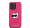 Karl Lagerfeld Silicone Choupette Head Print Apple iPhone 16 Pro Max Magsafe kompatibilis hátlap tok, rózsaszín