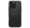 Apple iPhone 16 Pro Max, Szilikon tok, Spigen Liquid Air, háromszög minta, fekete