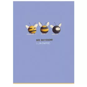   Füzet, tűzött, A4, vonalas, 40 lap, SHKOLYARYK, "Bee different", vegyes