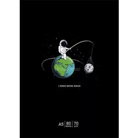   Füzet, tűzött, A5, vonalas, 48 lap, SHKOLYARYK "I need more space", vegyes