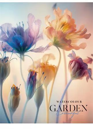 Füzet, tűzött, A5, vonalas, 48 lap, SHKOLYARYK "Garden", vegyes