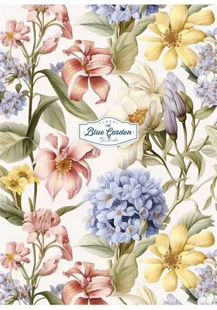 Füzet, tűzött, A4, vonalas, 80 lap, SHKOLYARYK "Flowers and plants", vegyes