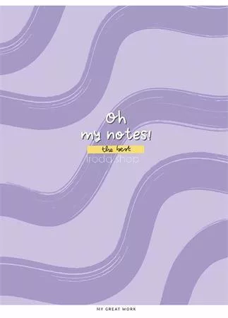 Füzet, tűzött, A5, vonalas, 80 lap, SHKOLYARYK "Oh my notes", vegyes