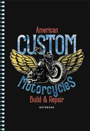 Spirálfüzet, A5, kockás, 80 lap, SHKOLYARYK " Skate board", vegyes