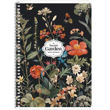 Spirálfüzet, A5, kockás, 80 lap, SHKOLYARYK, vegyes