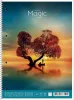 Spirálfüzet, A4+, kockás, 80 lap, SHKOLYARYK "Colourful magic", vegyes