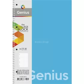   Spirálfüzet, A4, kockás, 80 lap, PP bortító, SHKOLYARYK "Genius", vegyes
