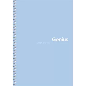   Spirálfüzet, A5, kockás, 80 lap, PP borító, SHKOLYARYK "Genius Pastel", vegyes