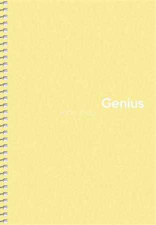 Spirálfüzet, A5, kockás, 80 lap, PP borító, SHKOLYARYK "Genius Pastel", vegyes