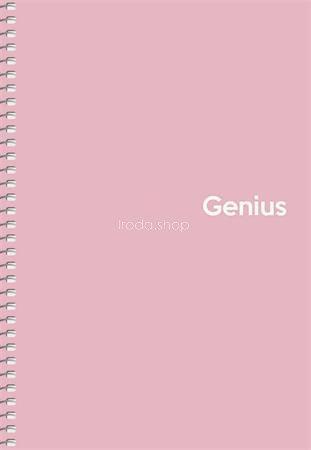 Spirálfüzet, A5, kockás, 80 lap, PP borító, SHKOLYARYK "Genius Pastel", vegyes