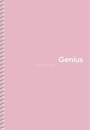 Spirálfüzet, A5, kockás, 80 lap, PP borító, SHKOLYARYK "Genius Pastel", vegyes