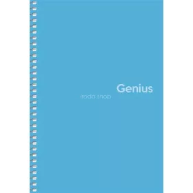   Spirálfüzet, A5, kockás, 80 lap, PP borító, SHKOLYARYK "Genius", vegyes