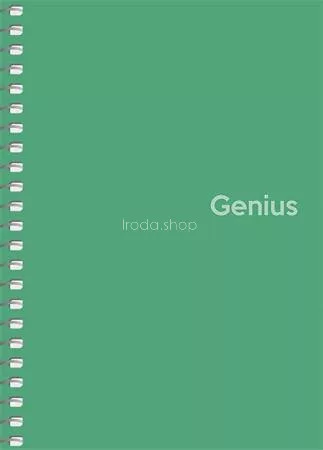 Spirálfüzet, A6, kockás, 80 lap, PP borító, SHKOLYARYK "Genius", vegyes