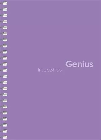 Spirálfüzet, A6, kockás, 80 lap, PP borító, SHKOLYARYK "Genius", vegyes