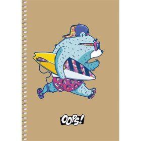   Spirálfüzet, A5, kockás, 96 lap, SHKOLYARYK "Student", vegyes