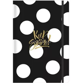   Jegyzetfüzet, A5, vonalas, sima, pontrácsos, 96 lap, keményfedeles, SHKOLYARYK "find Inspirations", vegyes minta