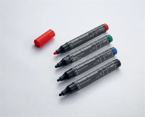 Táblamarker készlet, 2-3 mm, kúpos, SIGEL, 4 különböző szín