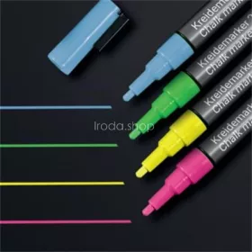   Folyékony krétamarker készlet, kúpos hegy, 1-2 mm SIGEL, 4 különböző szín