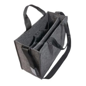   Irodai válltáska, vállpánttal, M méret, 36x28x15 cm, SIGEL "Classic", sötétszürke