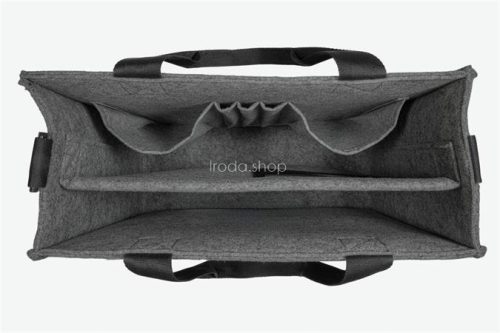 Irodai válltáska, vállpánttal, M méret, 36x28x15 cm, SIGEL "Classic", sötétszürke