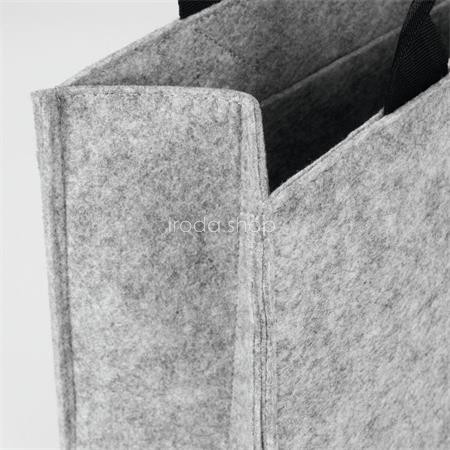 Irodai válltáska, M méret, 36x28x15 cm, SIGEL "Basic", világosszürke