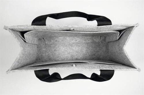 Irodai válltáska, M méret, 36x28x15 cm, SIGEL "Basic", világosszürke