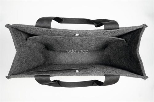 Irodai válltáska, M méret, 36x28x15 cm, SIGEL "Basic", sötétszürke