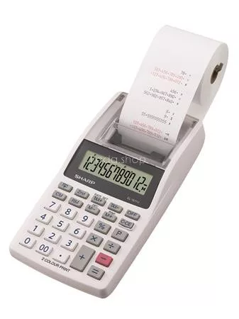 Számológép, szalagos, 12 számjegy, 2 színű nyomtató, SHARP "EL-1611V"
