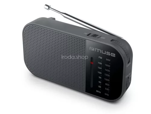 Rádió, hordozható, MUSE, "M-025R", fekete