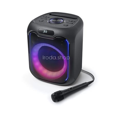 Hangszóró, Bluetooth, mikrofonnal, LED fényekkel, 150W, MUSE "M-1803DJ", fekete