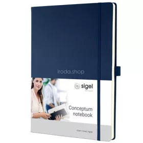   Jegyzetfüzet, exkluzív, A4, vonalas, 97 lap, keményfedeles, SIGEL "Conceptum", éjkék