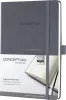 Jegyzetfüzet, exkluzív, A5, kockás, 97 lap, keményfedeles, SIGEL "Conceptum", sötétszürke