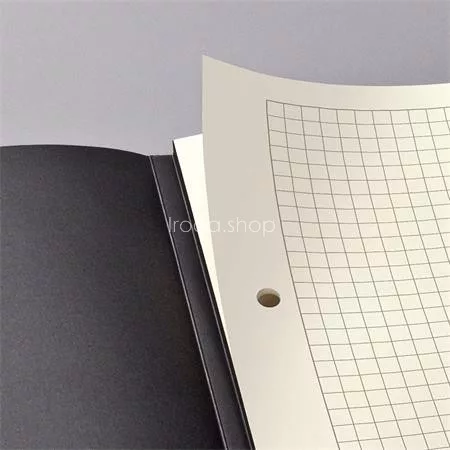 Füzet, exkluzív, A5, kockás, 60 lap, keményfedeles, SIGEL "Conceptum", fekete