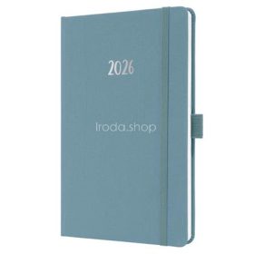   Naptár, A5, heti, 2026, dombornyomott borító, SIGEL "Jolie", kobalt kék