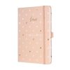 Jegyzetfüzet, exkluzív, 135x203 mm, vonalas, 87 lap, keményfedeles, SIGEL "Jolie", Rose Love