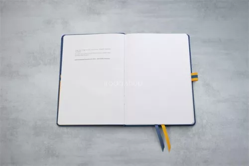 Jegyzetfüzet, exkluzív, A5, vonalas, 88 lap, keményfedeles, SIGEL "Linescape", kék-sárga