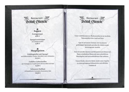 Étlaptartó, A4, keményfedeles, SIGEL „MENU”, antracit