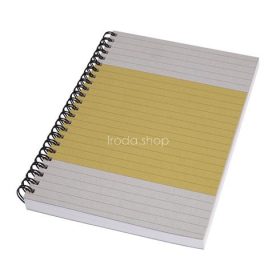   Spirálfüzet, A5, vonalas, 80 lap, puhafedeles, SIGEL "Quicknote", sárga-szürke