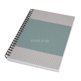   Spirálfüzet, A5, kockás, 80 lap, puhafedeles, SIGEL "Quicknote", kék-szürke