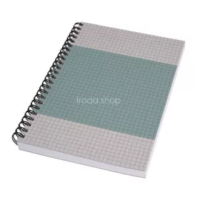   Spirálfüzet, A5, kockás, 80 lap, puhafedeles, SIGEL "Quicknote", kék-szürke