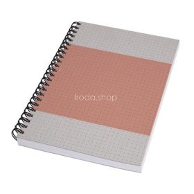   Spirálfüzet, A5, pontrácsos, 80 lap, puhafedeles, SIGEL "Quicknote", korall-szürke