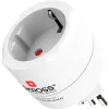 Adapter, Svájcba, Olaszországba, Brazíliába utazóknak, földelt, SKROSS